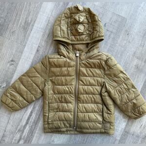 Baby Gap Sz 18-24 Months Down Jacket Dino Hood Zip Front